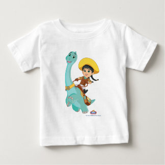 Camiseta Min & Clover | Feliz Cowgirl e Brontosaurus Ride