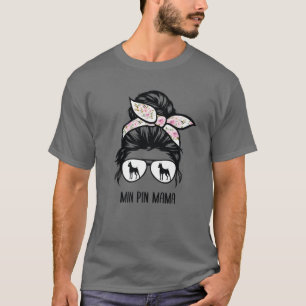 Camiseta Min Pin Mamãe Mmm Cabelos Mãos Mmm Pinsc Miniatu
