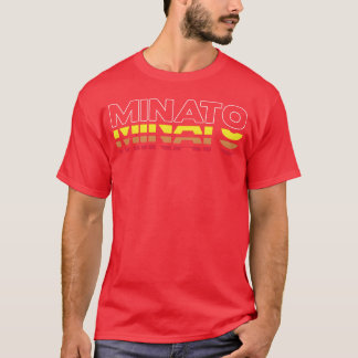 Camiseta Minato Primeiro Nome Engraçado Vintage Pôr do sol