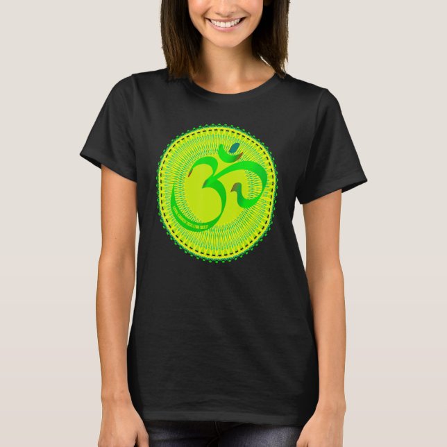 Camiseta Mindfulness Om Ohm Mandala Buddhism Yoga Meditatio (Frente)