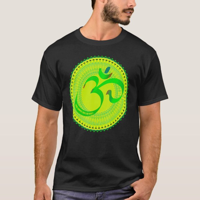 Camiseta Mindfulness Om Ohm Mandala Buddhism Yoga Meditatio (Frente)