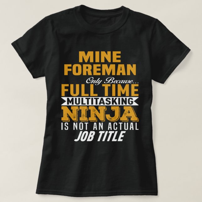 Camiseta Mine Foreman (Frente do Design)