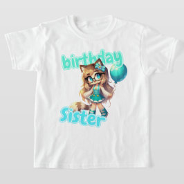 Camiseta Minecraft Aphmau, Irmã Birthday, Cyan Kim Cute,