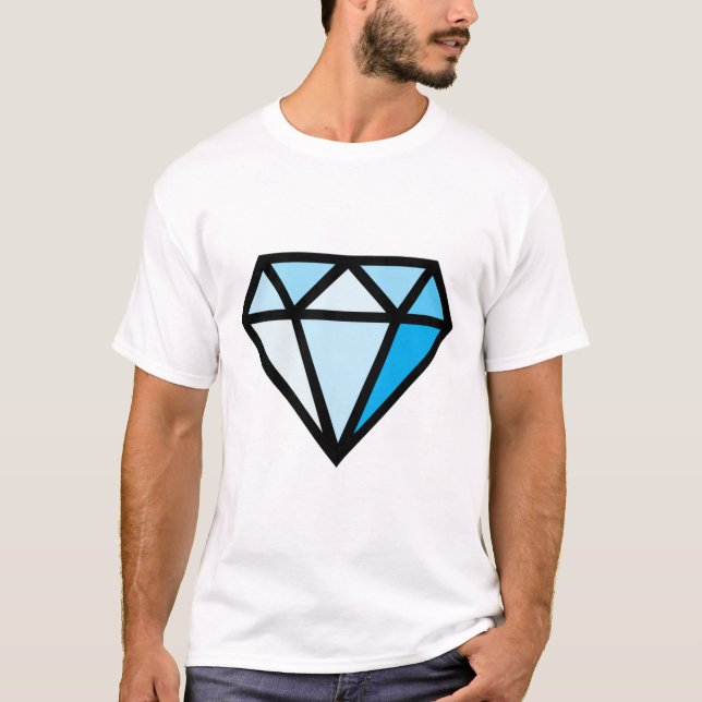 Camiseta Minecraft Diamond Sticker (Frente)