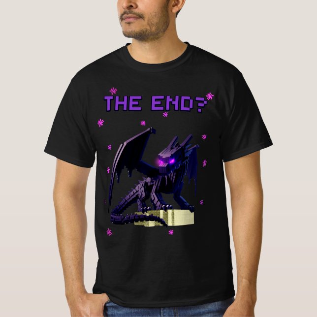 Camiseta Minecraft Ender Dragon, Chefe De Jogo, The End? Le (Frente)