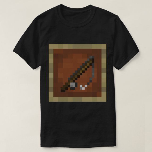 Camiseta Minecraft Item Fisheries Rod (Frente do Design)