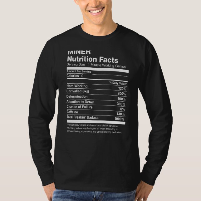 Camiseta Miner Nutrição Fala Engraçado (Frente)