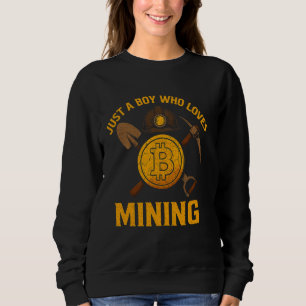 Camiseta Mineração de Bitcoin Apenas um Garoto que Ama Cryp