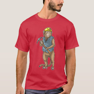 Camiseta Mineração de picaxes de macacos