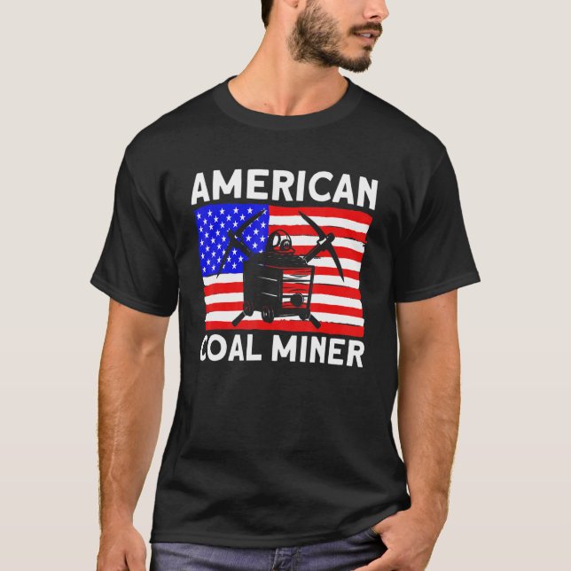 Camiseta Mineração subterrânea de Carvão Americano Minerame (Frente)