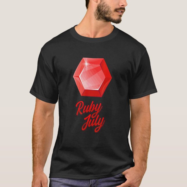 Camiseta Minerais de pedras de Precioso Gems Gemstones Ruby (Frente)