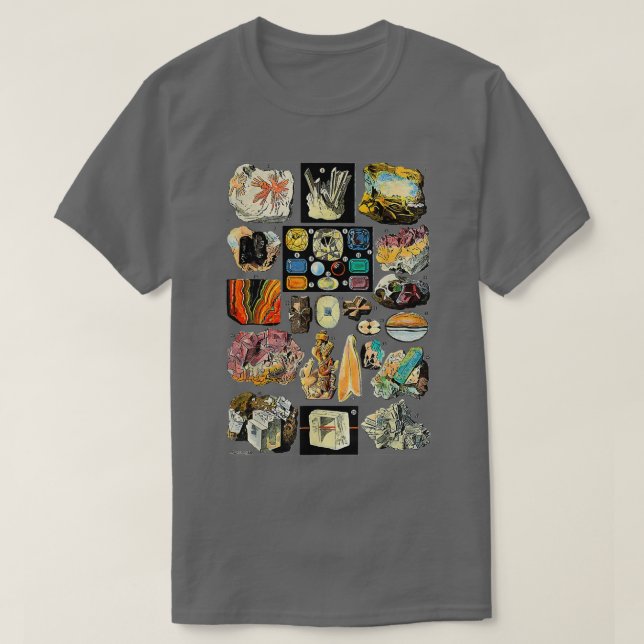 Camiseta Minerais Gems e Cristais Rock Collecting Geology (Frente do Design)