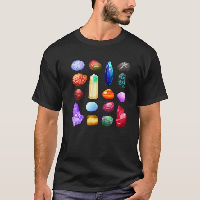 Camiseta Minerais Gems e Crystals Rock Collecting (Frente)