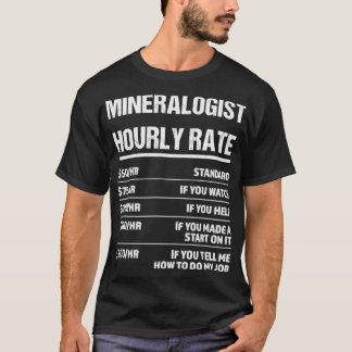 Camiseta Mineralogista de Taxa Horária Engraçada Presente d