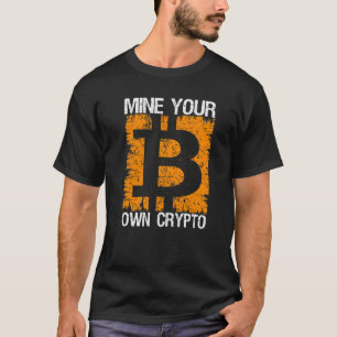 Camiseta Minere sua própria criptografia Símbolo Bitcoin Bl