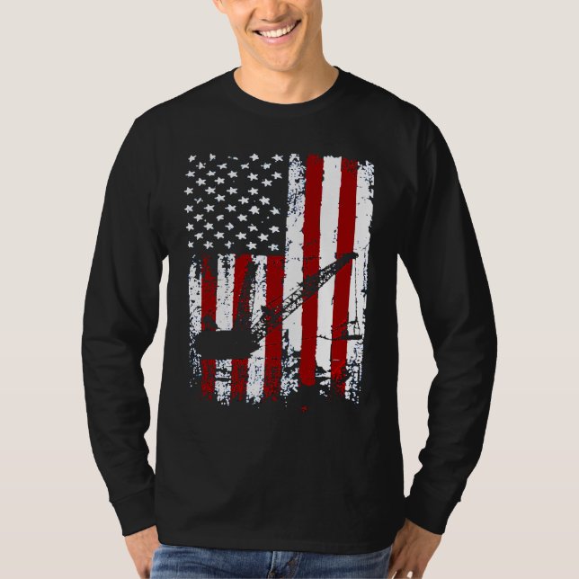 Camiseta Miners Patriotic American Flag Retro Men Women Min (Frente)
