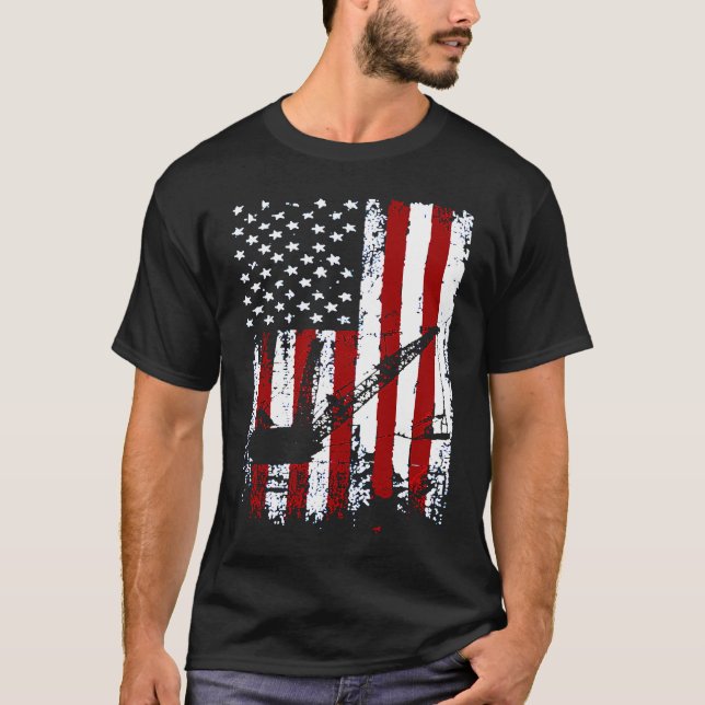 Camiseta Miners Patriotic American Flag Retro Men Women Min (Frente)