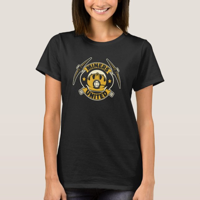 Camiseta Miners United Miner Digging Prospecting Dig Dourad (Frente)