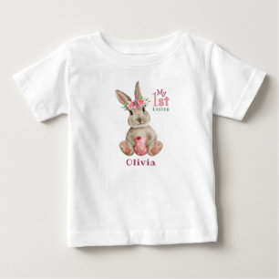 Camiseta Minha 1ª Páscoa - Coelho e Ovo Pintado