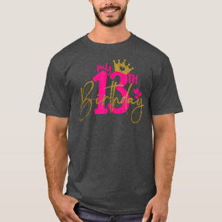Camiseta Minha 13 Birthday Girl 13 Anos De Festa de anivers