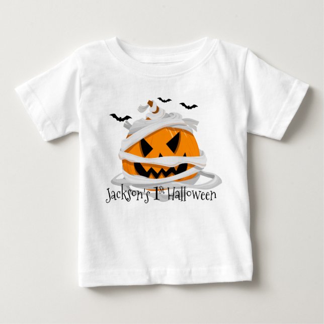 Camiseta Minha Abóbora de Halloween de 1rua Personalizada (Frente)