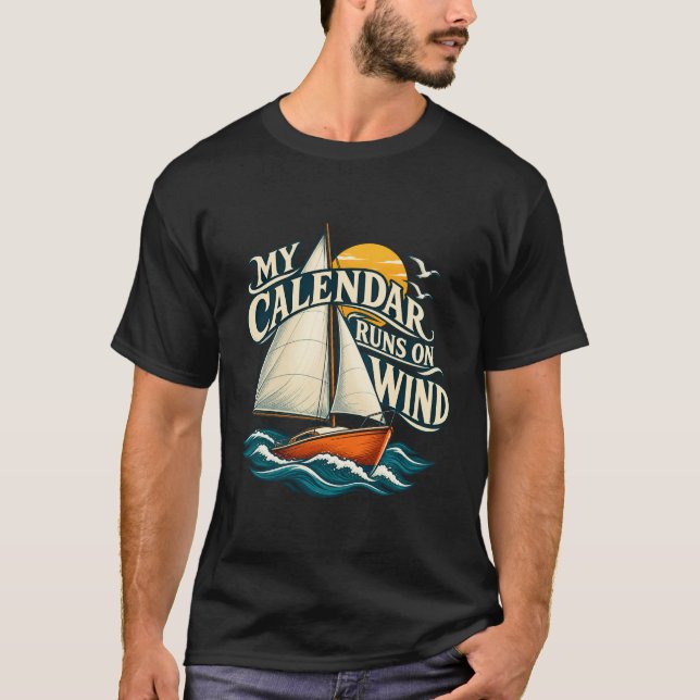 Camiseta Minha Agenda Funciona com Vento (Frente)