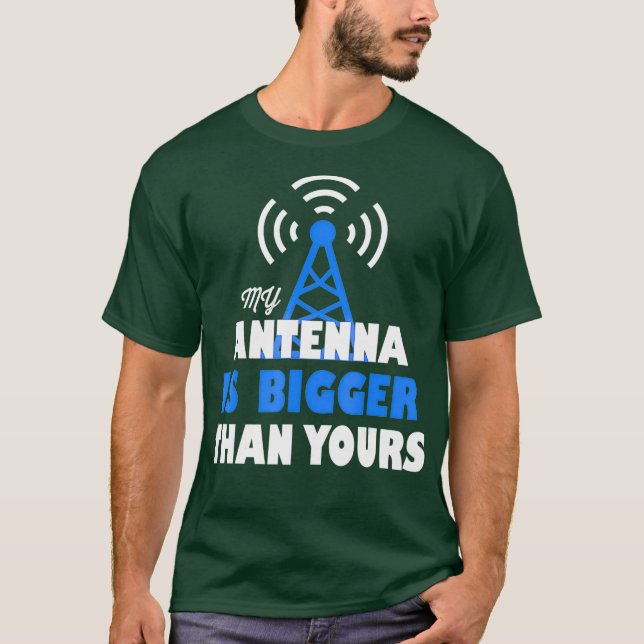 Camiseta Minha Antena É Maior Que A Sua - Rádio Ham (Frente)