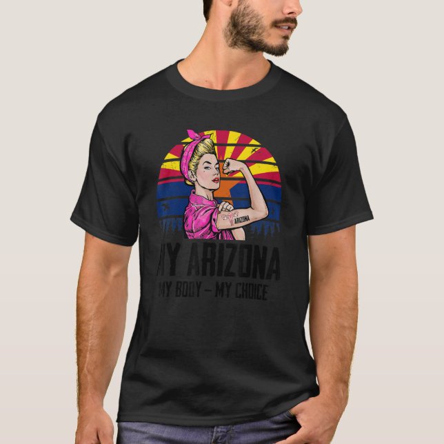 Camiseta Minha Arizona Meu Corpo Minha Escolha Arizona Band (Frente)