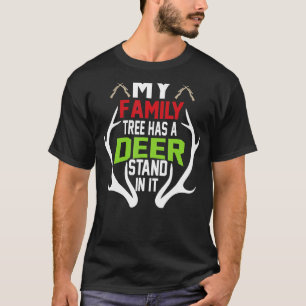 Camiseta Minha Árvore Familiar Tem Um Pé De Veado Caçando 4