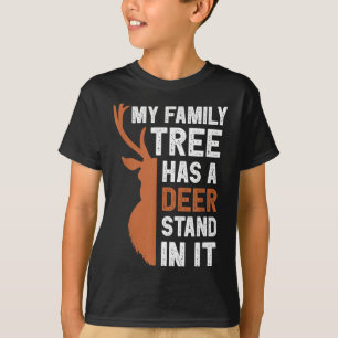 Camiseta Minha árvore genealógica suporte para cervos é eng