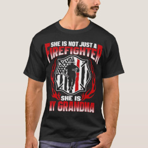 Camiseta Minha Avó É Um Bombeiro Hero Fire Grandson Gra