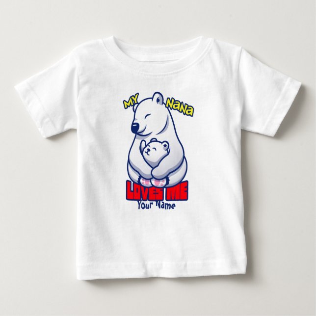 Camiseta Minha avó me ama de urso polar (Frente)