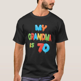 Camiseta Minha Avó Tem 70 Anos De Id De Aniversário Da Vovó