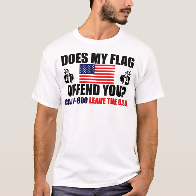 Camiseta Minha bandeira ofende-o? (Frente)