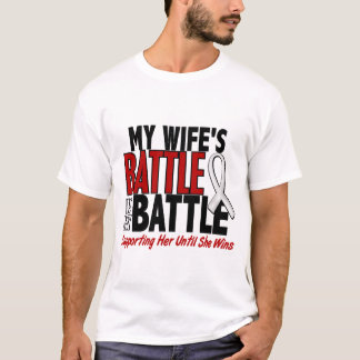 Camiseta Minha batalha demasiado 1 OSSO da esposa/CÂNCER