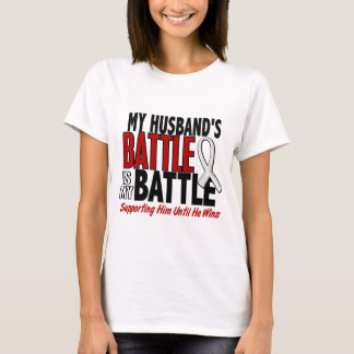 Camiseta Minha batalha demasiado 1 OSSO do marido/CÂNCER