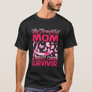 Camiseta Minha Bela Mãe Sobrevivente De Câncer Da Mama.