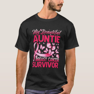 Camiseta Minha Bela Tia do Câncer da Mama Sobrevivente
