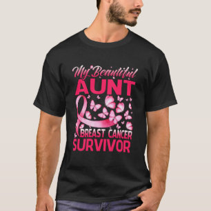 Camiseta Minha Bela Tia Sobrevivente do Câncer da Mama