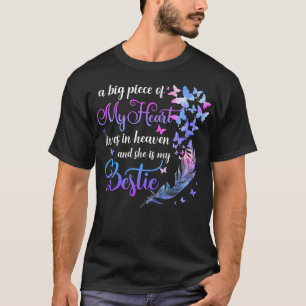 Camiseta Minha Bestie Vive No Céu Memorial Cita Melhor Sex