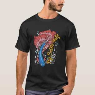 Camiseta Minha Betta Half Aquarium Peixes Tanque de Peixes