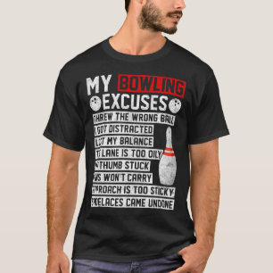 Camiseta Minha Boliche Diz Engraçado Bowler