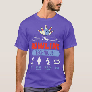 Camiseta Minha Boliche Technique Boliche Engraçada Bowler