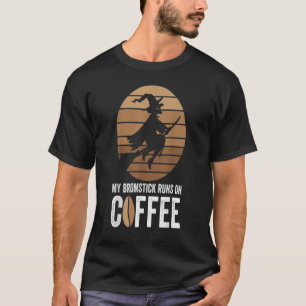 Camiseta Minha Bótula Funciona No Café Halloween Bruxa Voan