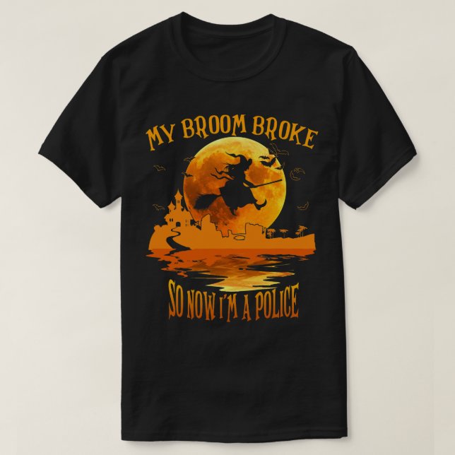 Camiseta Minha Broom partiu, agora sou uma bruxa de Hallowe (Frente do Design)