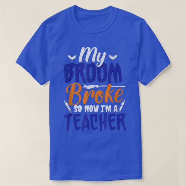 Camiseta Minha Broom partiu, então agora sou professor (Frente do Design)