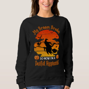 Camiseta Minha Broom Quebrou A Higienista Dental - Engraçad