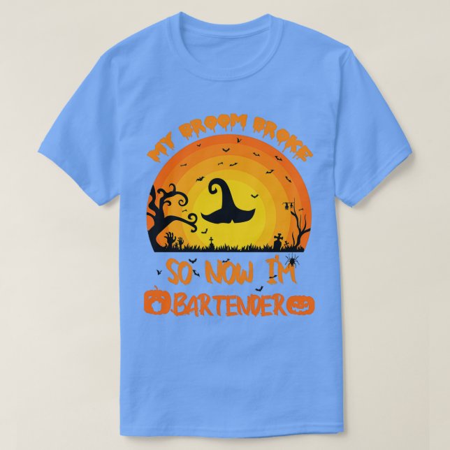 Camiseta Minha Broom Quebrou Então Agora Ix27m Um Salão Eng (Frente do Design)