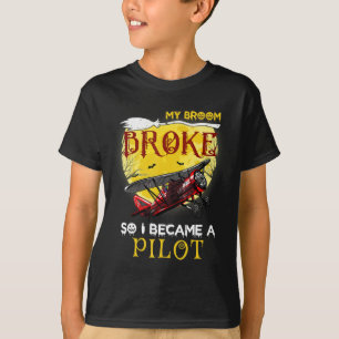 Camiseta Minha Broom Quebrou Então Eu Tornei-Me Um Presente