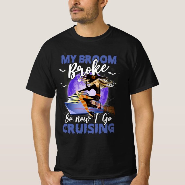 Camiseta Minha Broom Quebrou, Então Eu Vou Cruzar A Bruxa D (Frente)